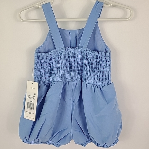 NEW Habitual Kids Baby Girl Periwinkle Blue Shorts Romper Sz 12 Months MSRP $42 - Picture 5 of 6
